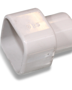 Transition piece from square pipe 28 to round pipe 25